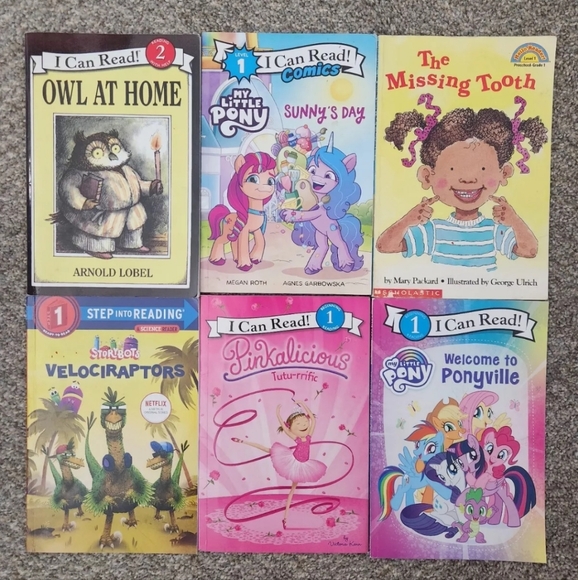 I Can Read Level 1/2 Pinkalicious My Little Pony Young Girls Lot Of 6 Rare Books - Picture 1 of 4